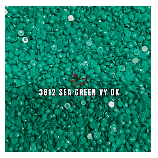 Diamond Dander: 3812 Sea Green Vy Dk -  Round Drill