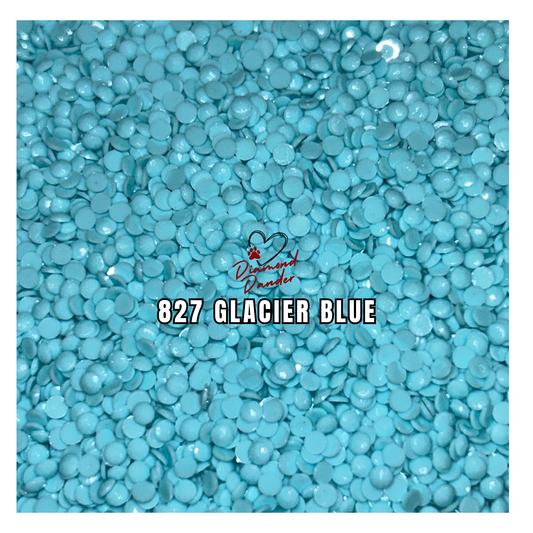 Diamond Dander: 827 Glacier Blue - Round Drill