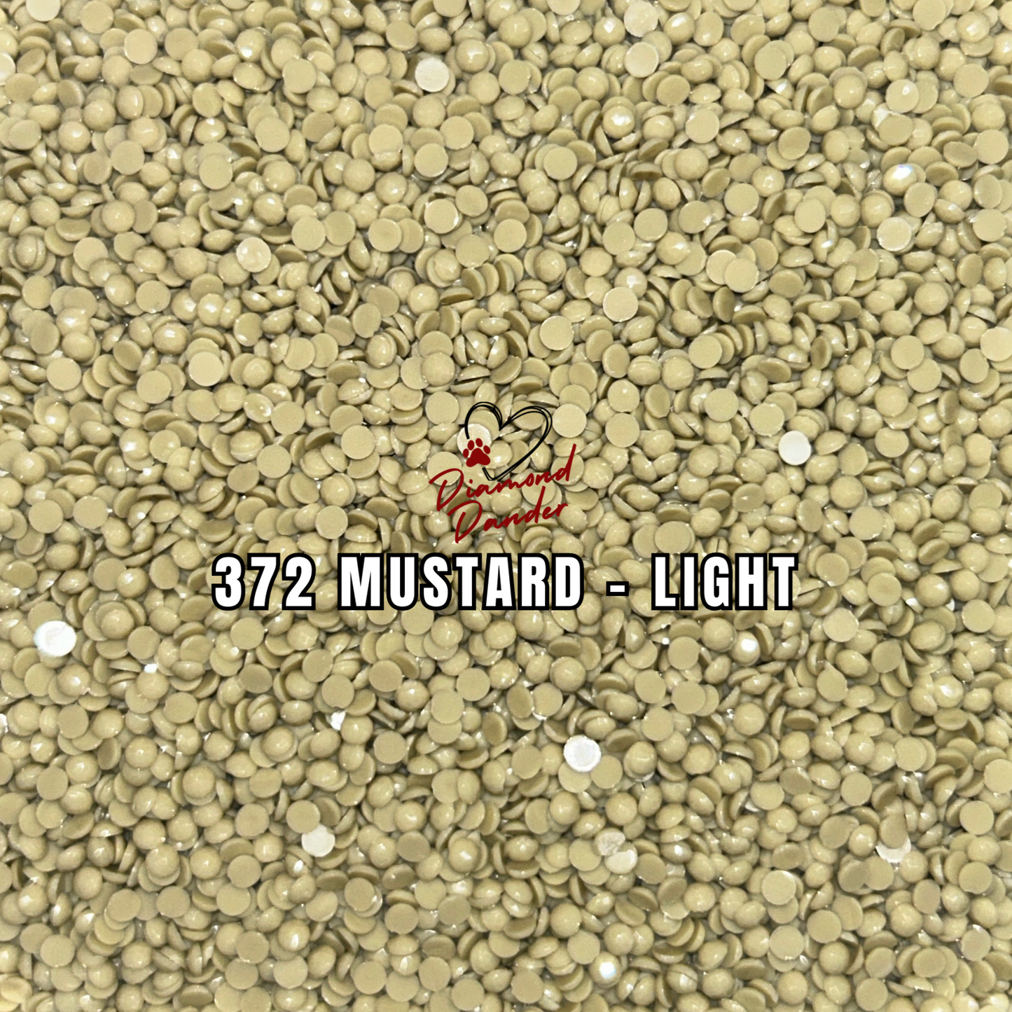 Diamond Dander: 372 Mustard - Light -  Round Drill