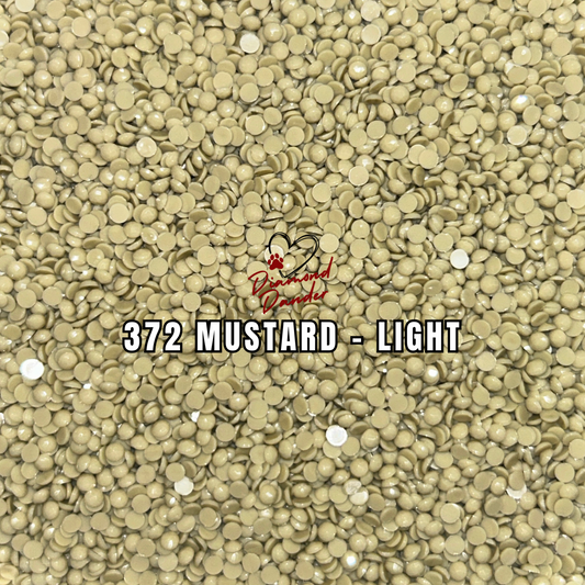 Diamond Dander: 372 Mustard - Light -  Round Drill