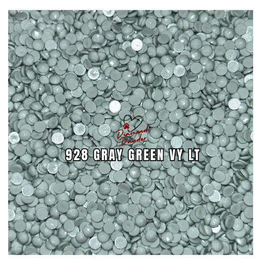 Diamond Dander: 928 Gray Green Vy Lt - Round Drill