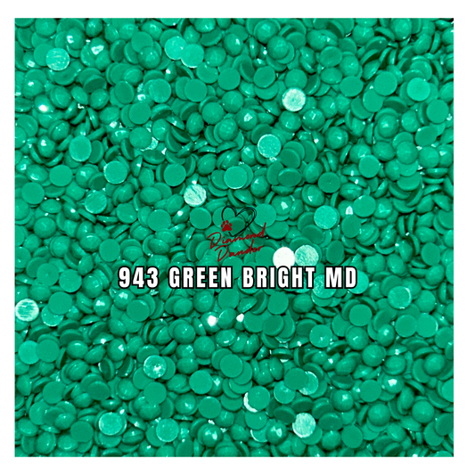 Diamond Dander: 943 Green Bright - Medium -  Round Drill