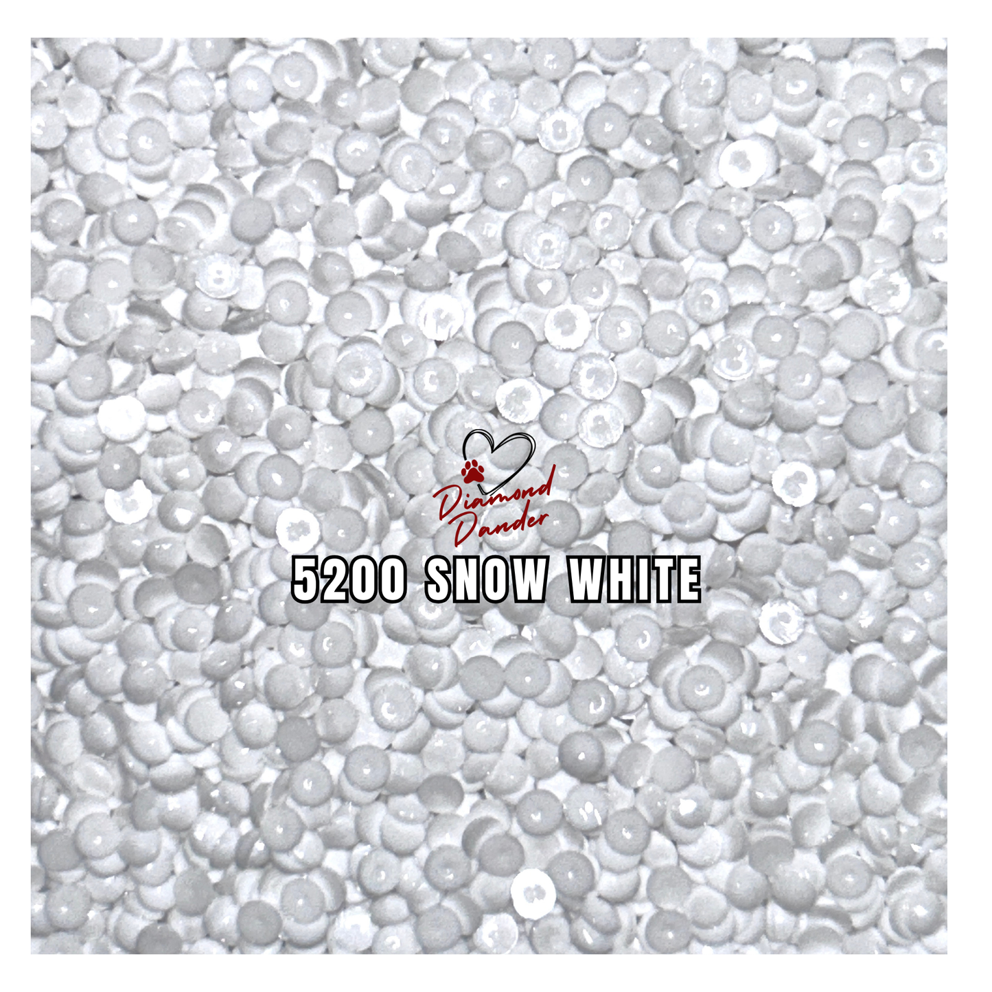 Diamond Dander: 5200 Snow White -  Round Drill