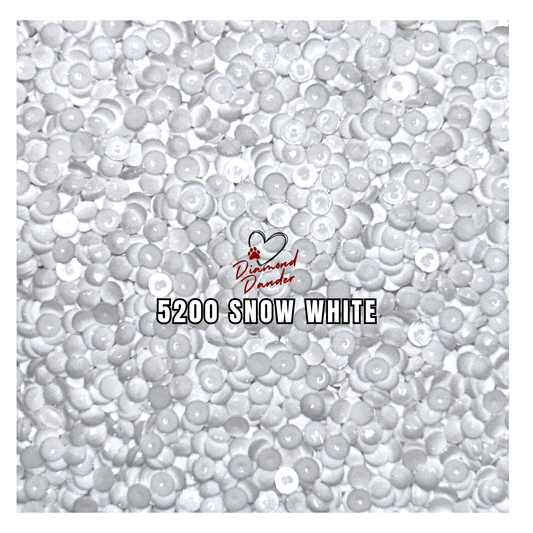 Diamond Dander: 5200 Snow White -  Round Drill