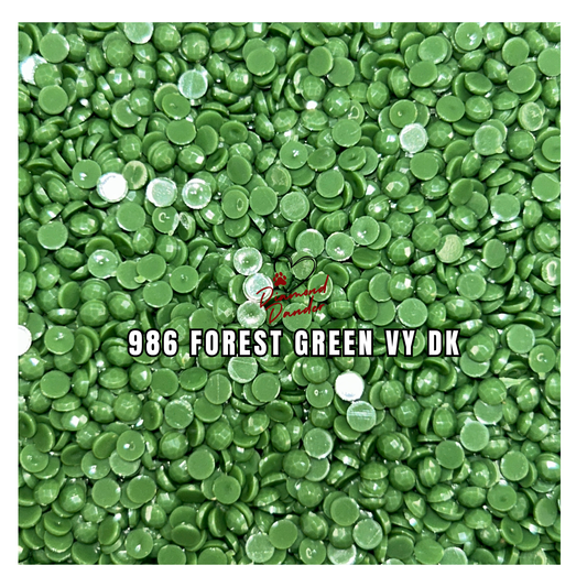 Diamond Dander: 986 Forest Green Vy Dk - Round Drill