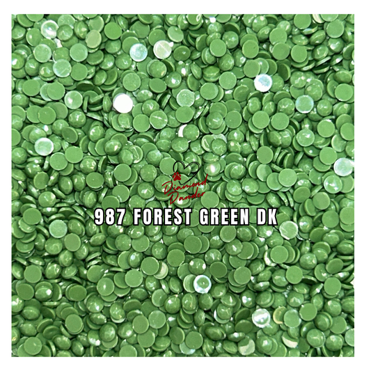 Diamond Dander: 987 Forest Green Dk - Round Drill