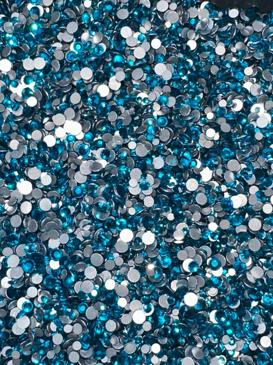 Diamond Dander: Filler Blue Zircon Glass Rhinestones