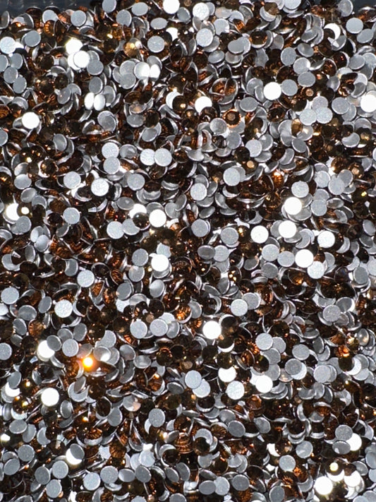 Diamond Dander: Filler Smoked Topaz Glass Rhinestones