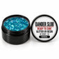 Craft Bully Dander Slob Rascal glitter UV resin in a 1 oz black jar.