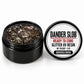 Craft Bully Dander Slob Snugglebug glitter UV resin in a 3 oz black jar.