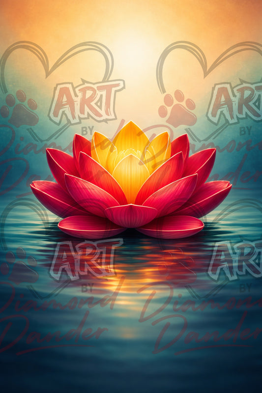 Art By Diamond Dander - Floating Lotus