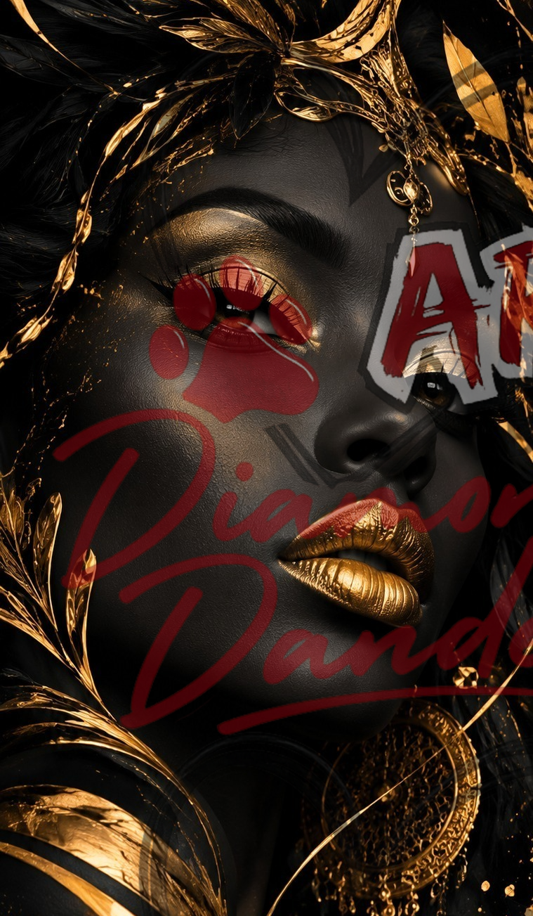 Art By Diamond Dander - THE MAULING: Gilded Noir Queen