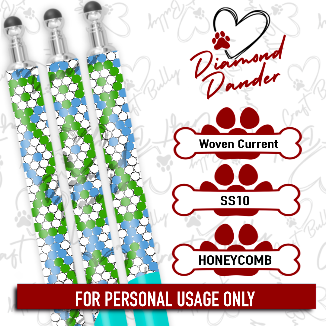 Woven Current diamond art pen template mockup by Diamond Dander