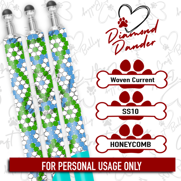 Woven Current diamond art pen template mockup by Diamond Dander