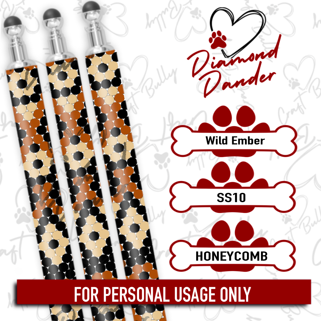 Wild Ember diamond art pen template mockup by Diamond Dander