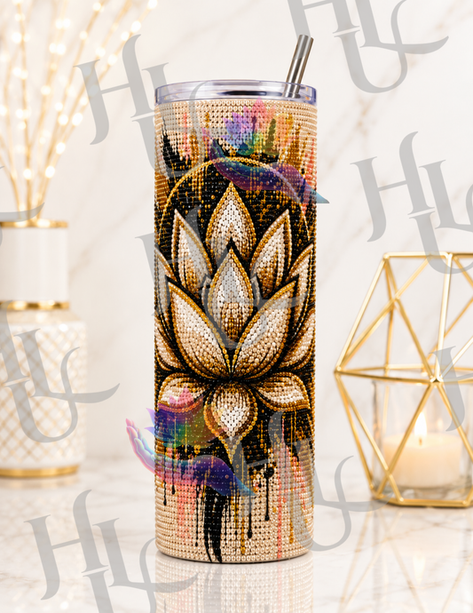 Lotus of Power diamond art canvas