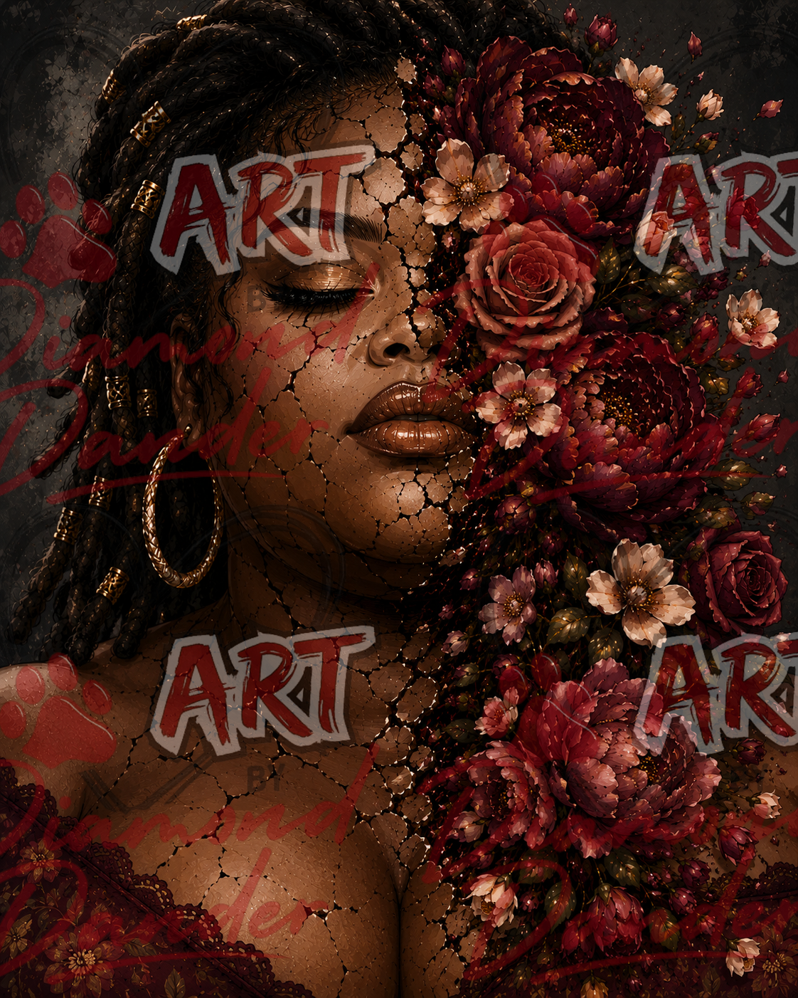 Art By Diamond Dander - Melanated Powerhouse