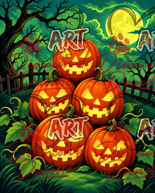 Art By Diamond Dander - Pumpkin Patch