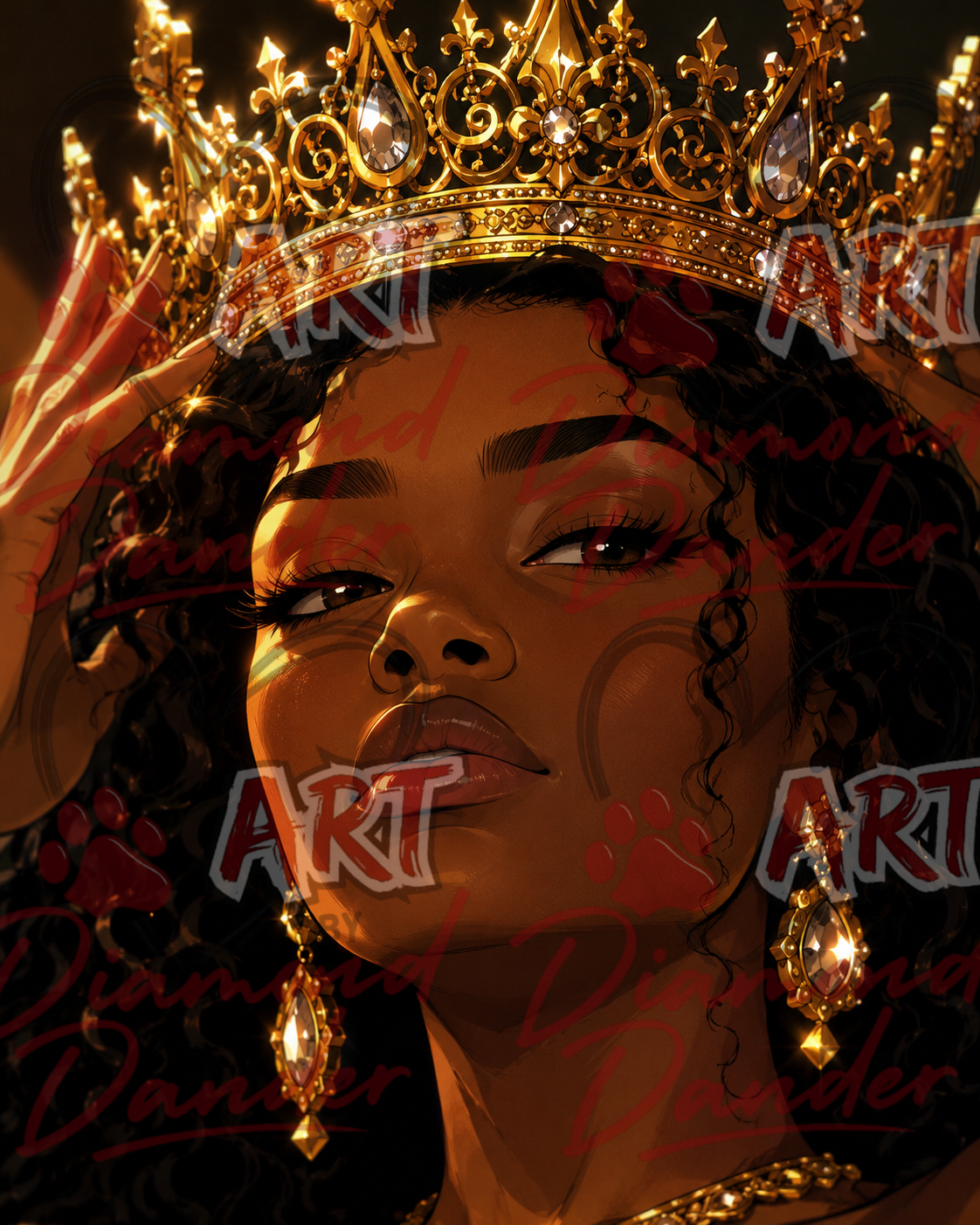 Art By Diamond Dander - Too Crowned To Care
