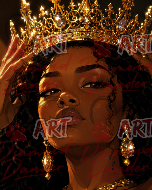 Art By Diamond Dander - Too Crowned To Care
