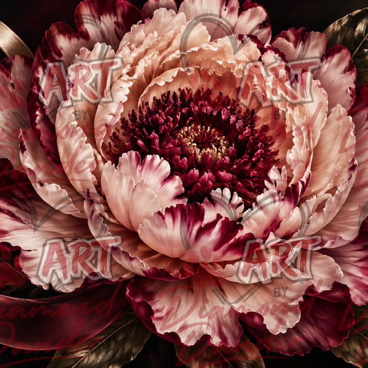 Art By Diamond Dander - Merlot Peony