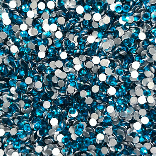 Diamond Dander: SS10 Blue Zircon Glass Rhinestones