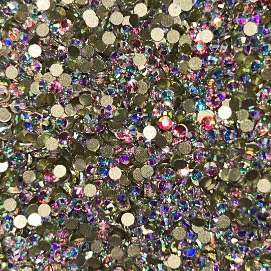Diamond Dander: SS10 Crystal AB Glass Rhinestones - Gold Back