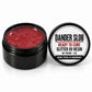 Craft Bully Dander Slob Bone Pugs-N-Harmony glitter UV resin in a 3 oz black jar.