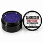 Craft Bully Dander Slob Cavalier Presley glitter UV resin in a 3 oz black jar.