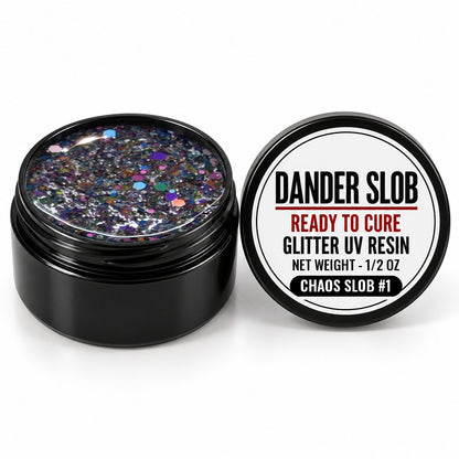 Chaos Slob #1 Dander Slob exclusive chunky glitter UV resin, 1/2 oz jar – Craft Bully