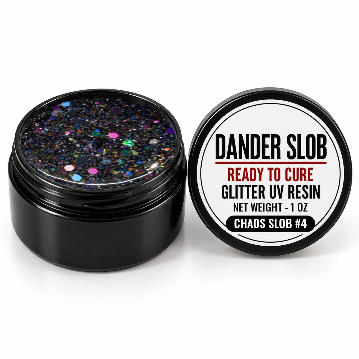 Chaos Slob #4 Dander Slob exclusive chunky glitter UV resin, 1 oz jar – Craft Bully