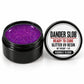 Craft Bully Dander Slob Cuddle Close glitter UV resin in a 1 oz black jar.