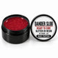 Craft Bully Dander Slob Mary Puppins glitter UV resin in a 3 oz black jar.