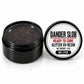 Craft Bully Dander Slob MC Lyck glitter UV resin in a 3 oz black jar.