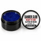 Craft Bully Dander Slob Notorious Dog glitter UV resin in a 1 oz black jar.