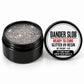 Craft Bully Dander Slob Pit Your Money Where Your Mouth Is glitter UV resin in a 3 oz black jar.