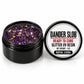Craft Bully Dander Slob Royal Licks glitter UV resin in a 1 oz black jar.