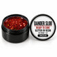 Craft Bully Dander Slob Twizzler glitter UV resin in a 1 oz black jar.