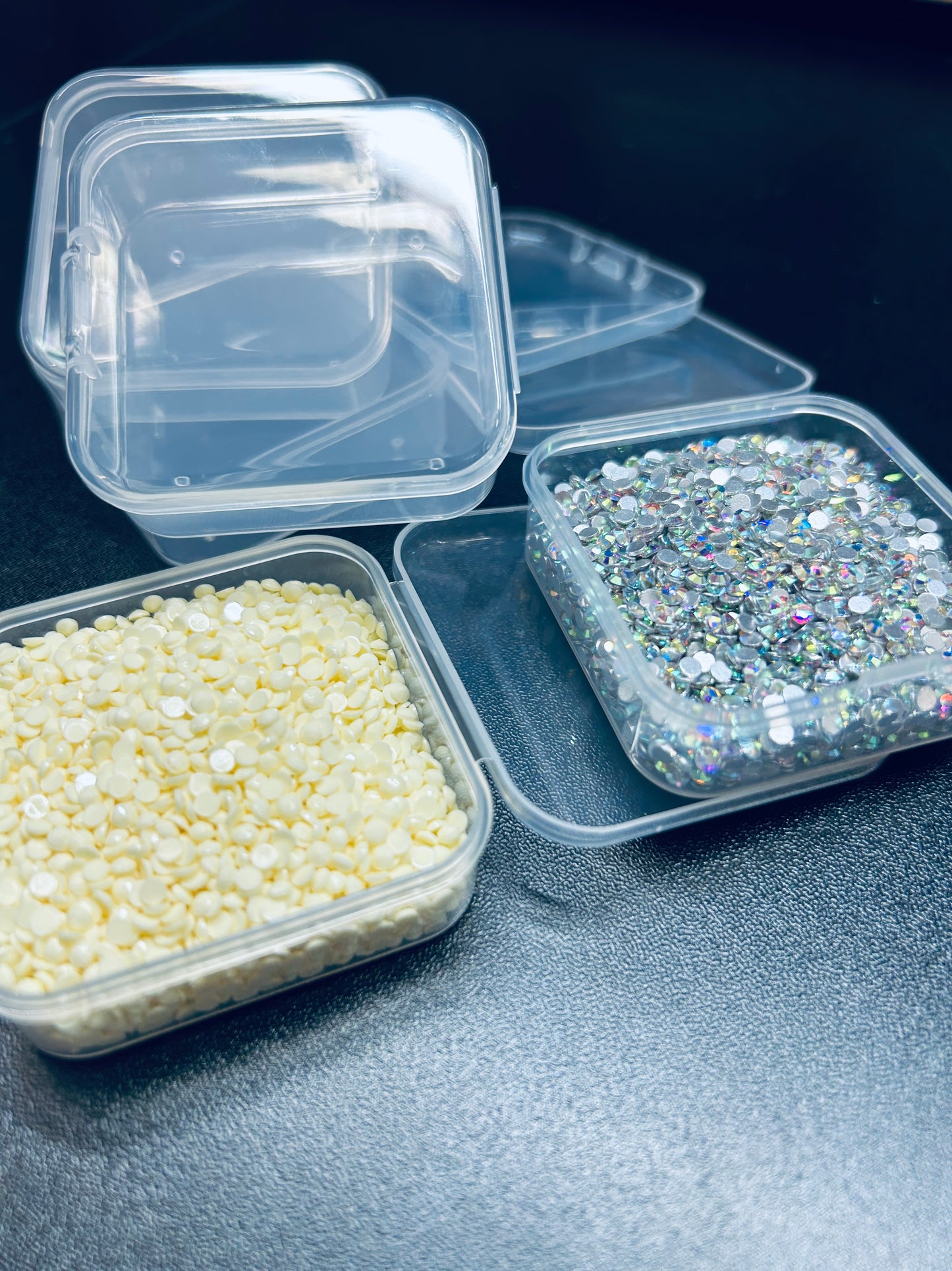 Mini Clear Plastic Storage Containers — Organizer Boxes for Beads, Jewelry & Crafts