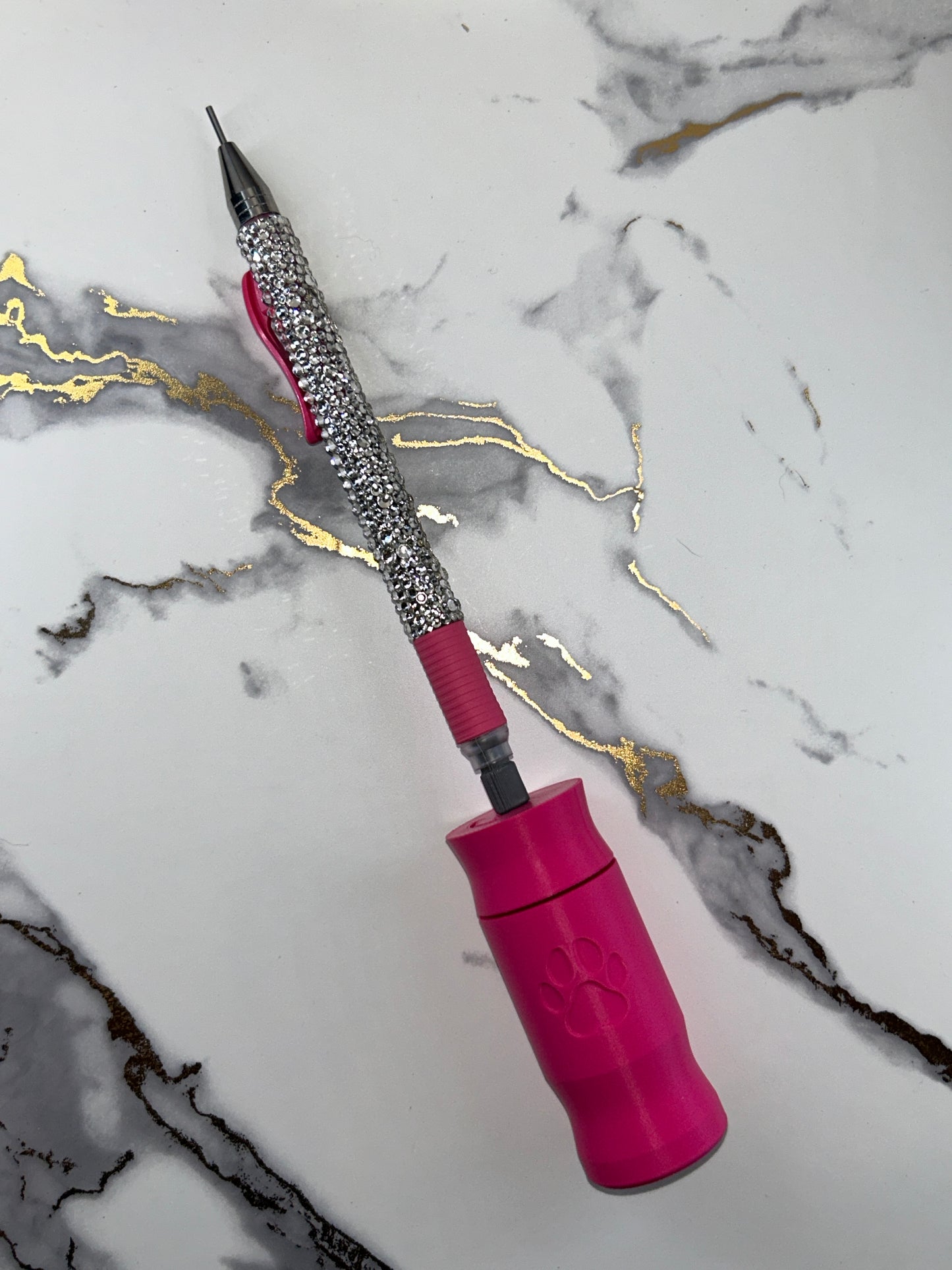 The PAWfect Paw Pal - Retractable Eraser Bling Grip