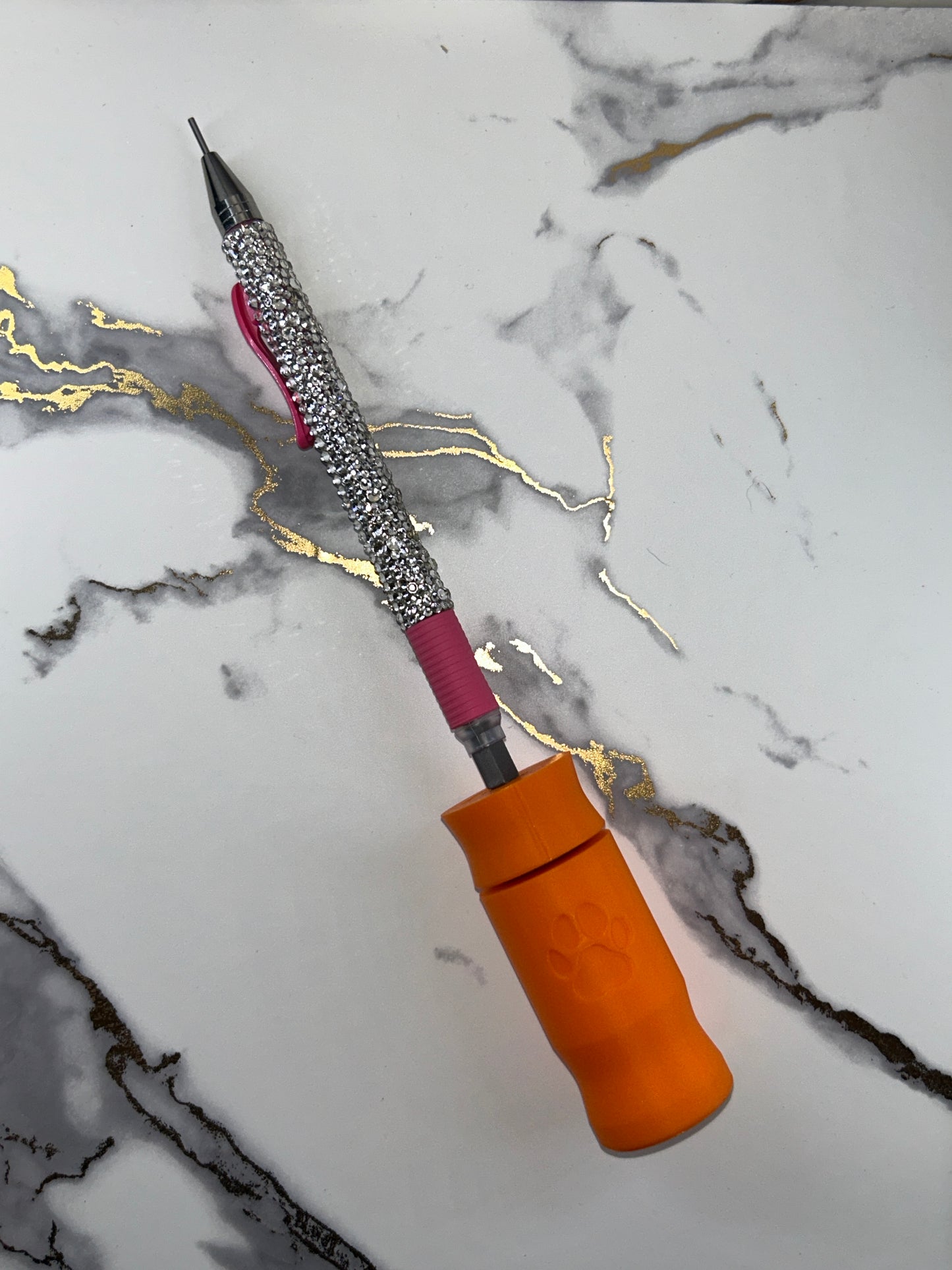 The PAWfect Paw Pal - Retractable Eraser Bling Grip